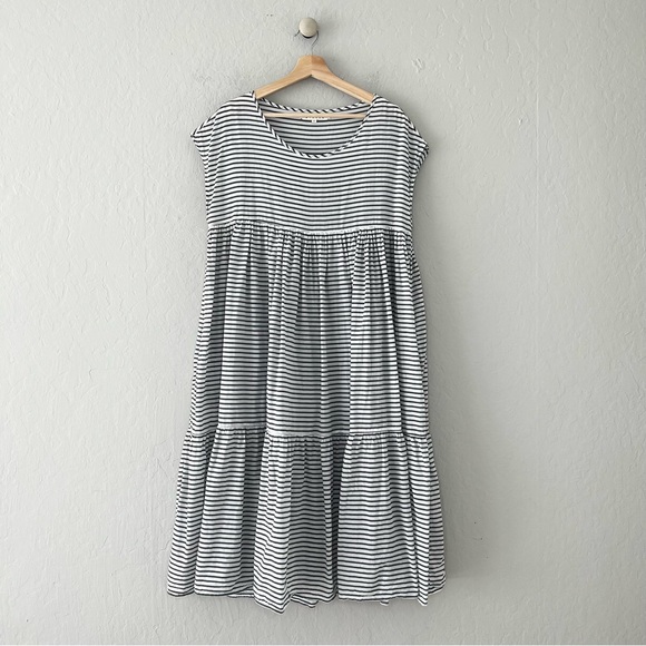 XiRENA Dresses Xirena Striped Tiered Midi Dress Poshmark